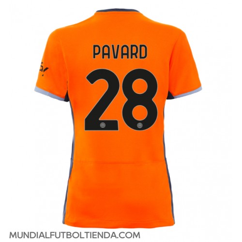 Camiseta Inter Milan Benjamin Pavard #28 Tercera Equipación Replica 2023-24 para mujer mangas cortas